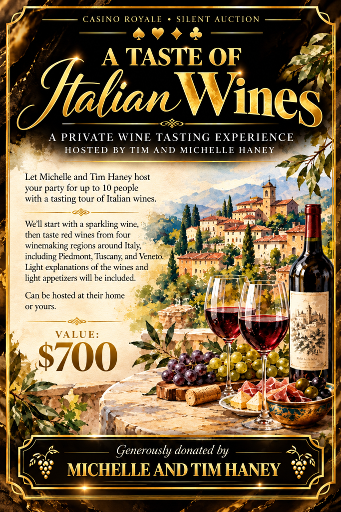 All-In on Italy: A Private Wine Tasting for 10 by Tim & Michelle Haney