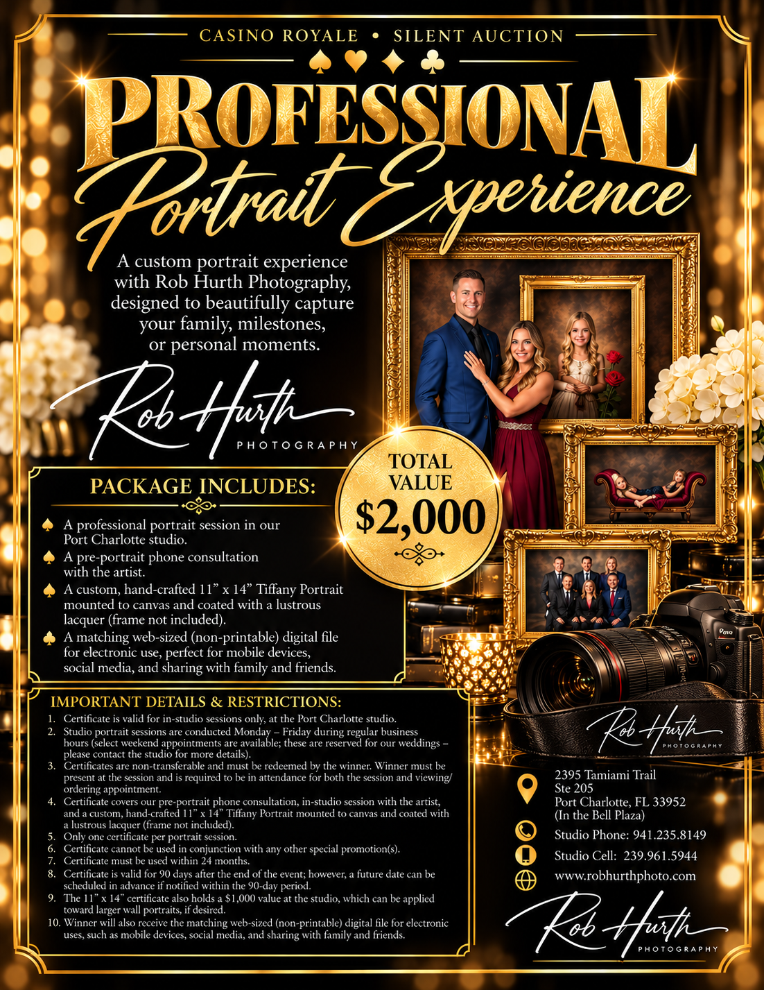 High-Roller Tiffany Portrait Experience by Rob Hurth Photography